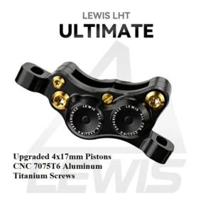 Alternative view of Lewis LHT Ultimate Brake Set - Titanium bolts & Pistons - Black EZmtb K28 Hoses