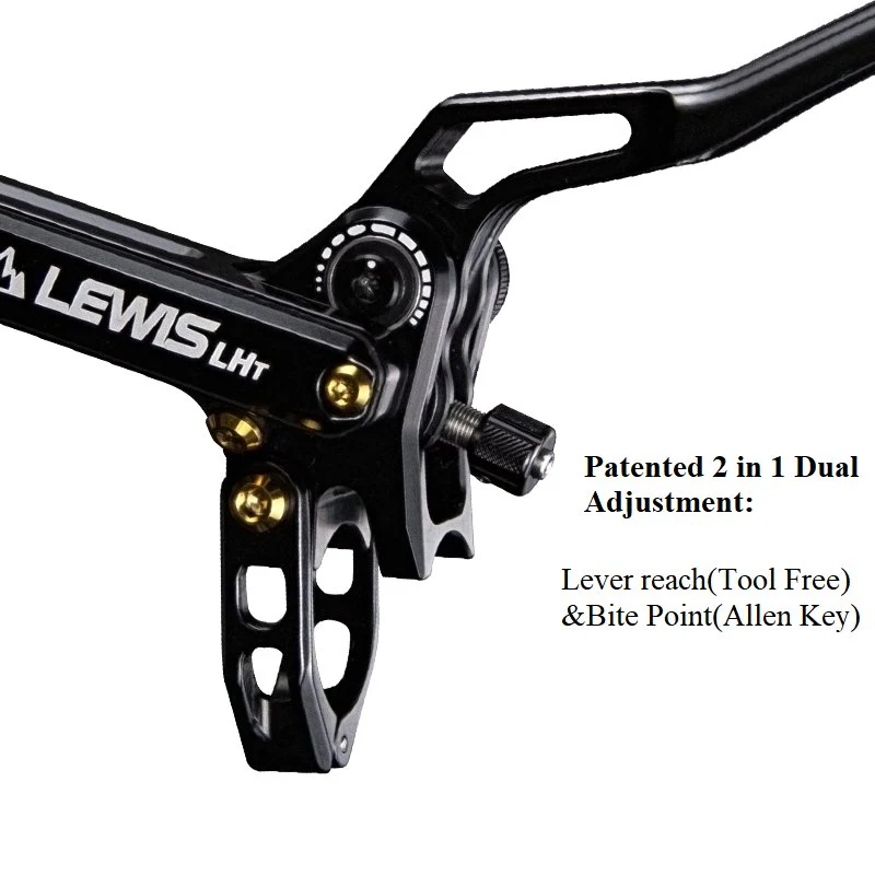 Lewis LHT Ultimate Brake Set - Titanium bolts & Pistons - Black EZmtb K28 Hoses - Image 5